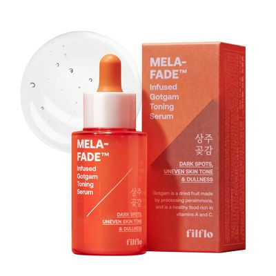 FILFLO Mela-fade Infused Gotgam Toning Serum, Korean Natural Facial Serum With Vitamin C, Hydrating and Soothing for Dark Spots, Sensitive Skin, Highly-Concentrated Korean Skin Care, 1.52 Fl Oz