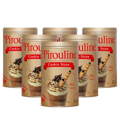 Pirouline Rolled Wafers - Chocolate Lined Rolled Wafer Sticks - Original Signature Swirl Rolled Wafer Cookies Dessert Snacks- 7.9 oz 6 Pack