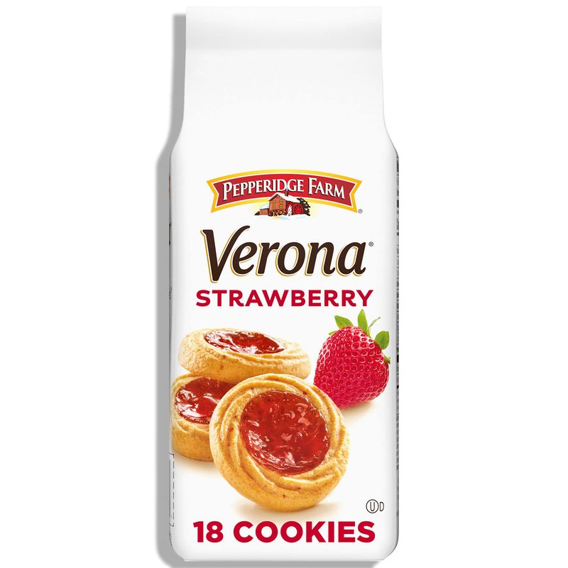 Pepperidge Farm Verona Strawberry Thumbprint Cookies, 6.75 OZ Bag 18 Cookies