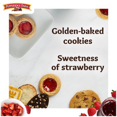 Pepperidge Farm Verona Strawberry Thumbprint Cookies, 6.75 OZ Bag 18 Cookies