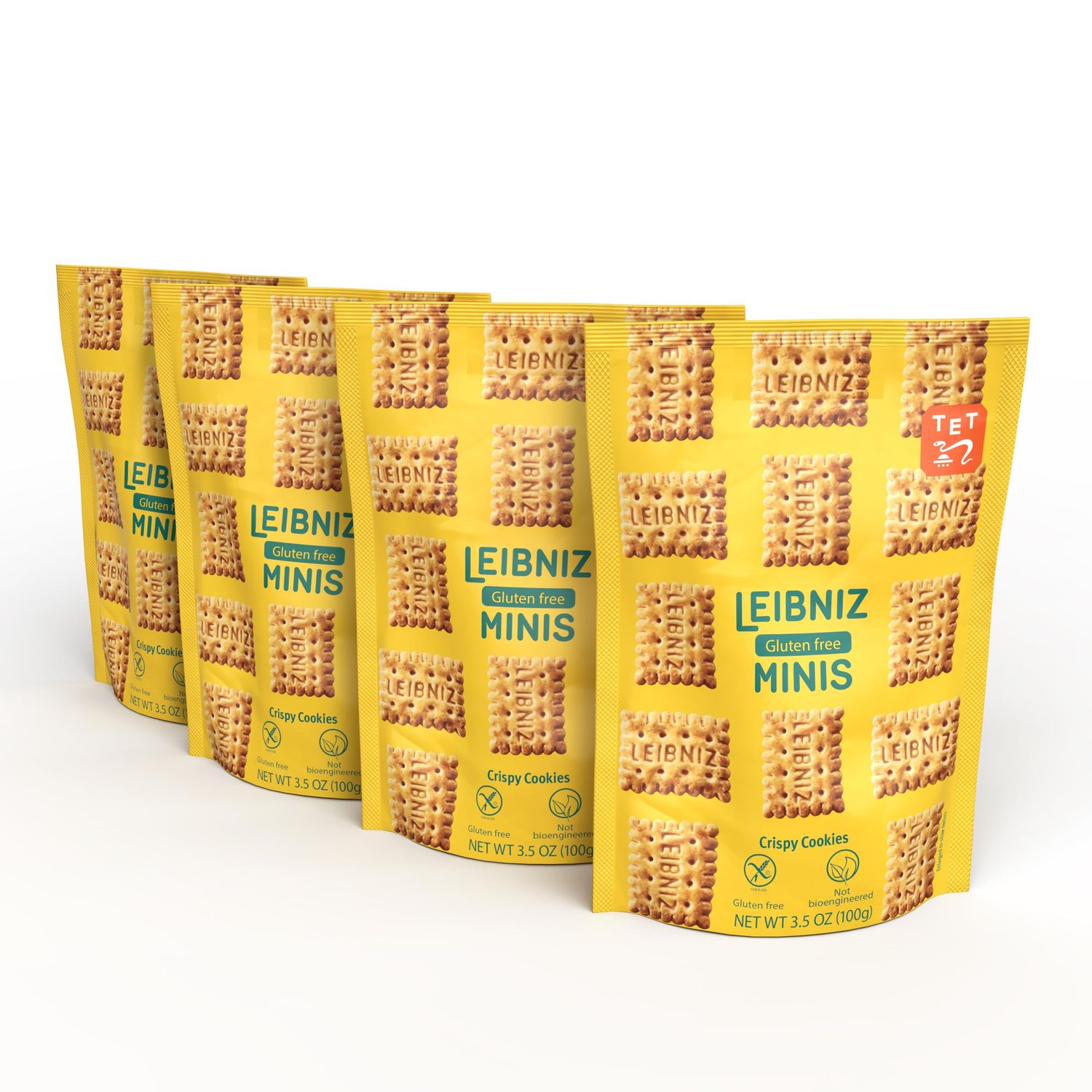 Bahlsen Leibniz Gluten Free Minis - Crispy, Bite-sized, Non-GMO, Gluten Free Cookies Same buttery biscuit taste as our Original Leibniz Butter Biscuits 3.5 ounce bags, Pack of 4