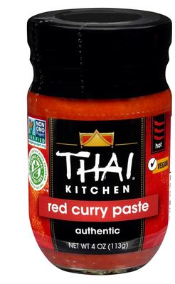 Thai Authentic Curry Paste, Red and Green, 4 Ounce Pack of 2 - with Make Your Day Mini Spatula