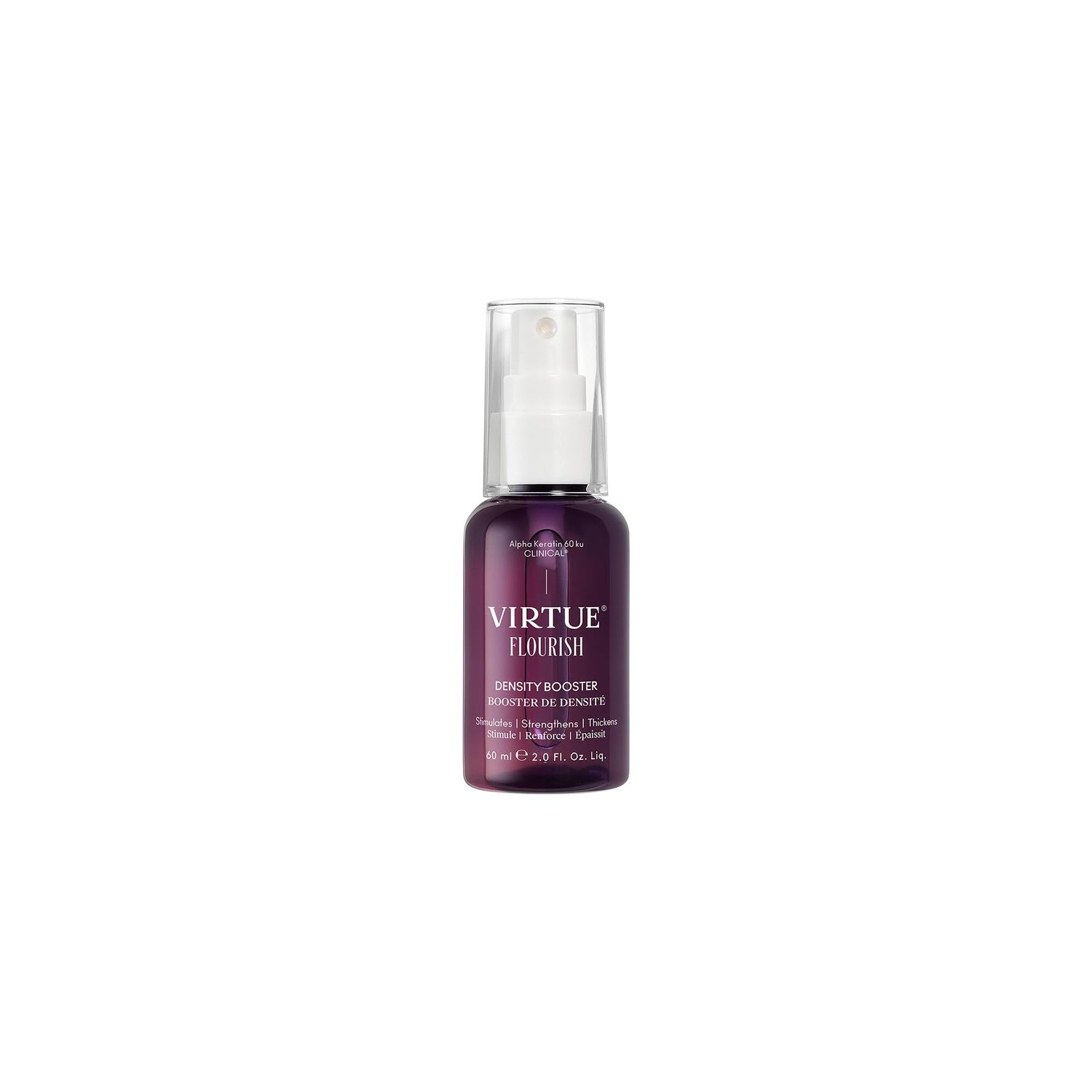 Virtue Flourish Hair Thinning Density Booster Spray Treatment, Hair Growth Product Thickens Hair, Sulfate Free, Color Safe