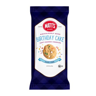 Matt&#39;s Bakery Birthday Cake Cookies Special Edition Soft-Baked, Non-GMO, All-Natural Ingredients; Single Pack of Cookies 10.5oz