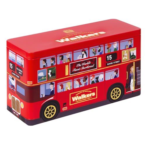 Walker&#39;s Shortbread London Bus Commemorative Tin, All-Butter Shortbread Cookies, 8.8 Oz