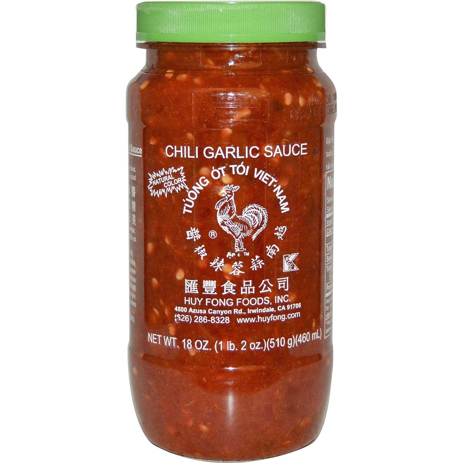 Huy Fong Foods Inc., Chili Garlic Sauce, 18 oz 510 gPack of 1