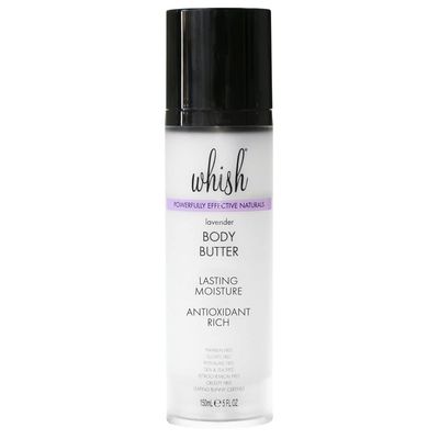 Whish Beauty Body Butter for Women - Moisturizing Body Lotion for Dry Skin - Antioxidant-Rich with Shea Butter, Aloe, &amp; Raspberry Butter - Paraben &amp; Sulfate Free - Lavender - 5 fl oz