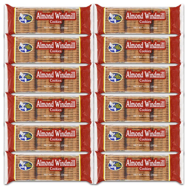 Little Dutch Maid Almond Windmill Cookie, 10-Ounce Pack of 12