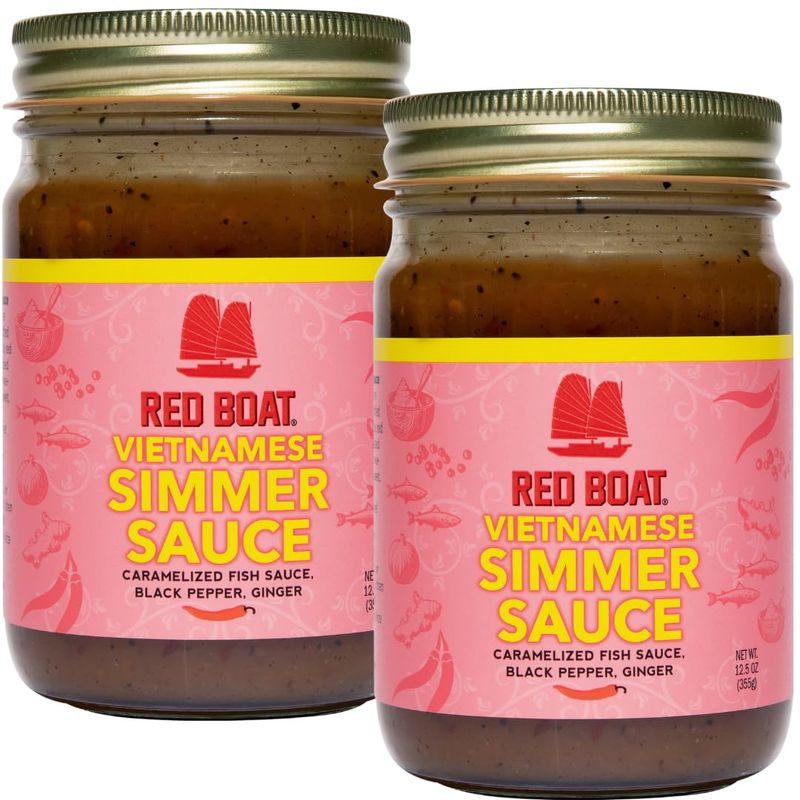 Red Boat Vietnamese Simmer Sauce Ready in 20 min Savory, sweet, and medium spicy Simple ingredients, nothing artificial 12.5 oz Pack of 2