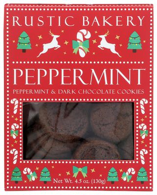 RUSTIC BAKERY COOKIE CHOC DARK PEPPERMINT BOX, 4.5 OZ