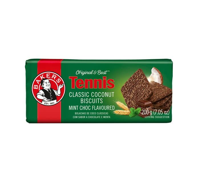 Bakers Tennis Choc Mint 200g 1 Pack