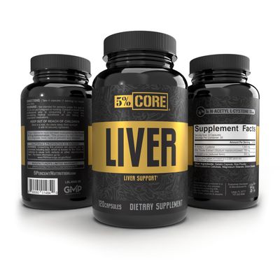 5 Core Liver Support NAC N-Acetyl L-Cysteine 1000mg, Milk Thistle 750mg, L-Glutathione 300mg Liver Cleanse Detox &amp; Repair Supplement 30 Capsules