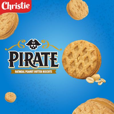Christie Peek Freans Pirate Peanut Butter Oatmeal Cookies, 300g10.6 oz., Imported from Canada