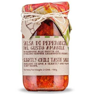 ARTIGIANI DEI SAPORI - Mild Crushed Calabrian Chili Pepper Sauce, 6.3 oz, Slightly Spicy, Product of Italy
