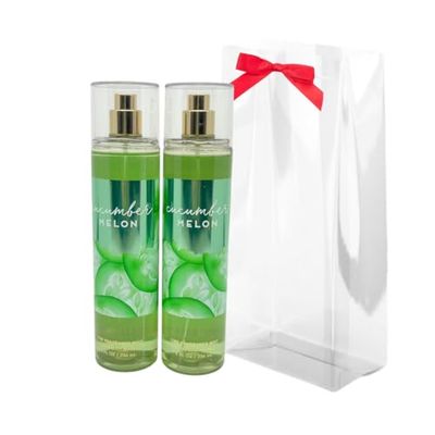 Bath &amp; Body Works CUCUMBER MELON Fine Fragrance Mist Gift set with a Red Bow for Holiday - Pack of 2