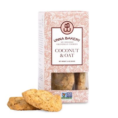 Unna Bakery Butter Cookies Oatmeal Cookie with Coconut, 3.4 oz