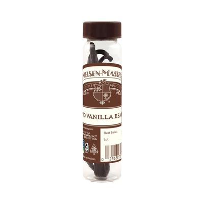 Nielsen-Massey Gourmet Vanilla Beans for Baking and Cooking, 2-Bean Vial with Gift Box
