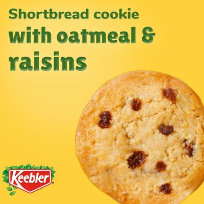 Keebler Sandies Shortbread Oatmeal Raisin Cookies, Pantry Pack, 9.8 oz