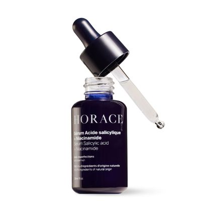 HORACE Salicylic Acid Niacinamide Face Serum for Men - Anti-Blemish Treatment for Pore Tightening, Smoother Skin, and Redness Reduction - Vegan Skin Care for All Skin Types - Unscented, 30ml