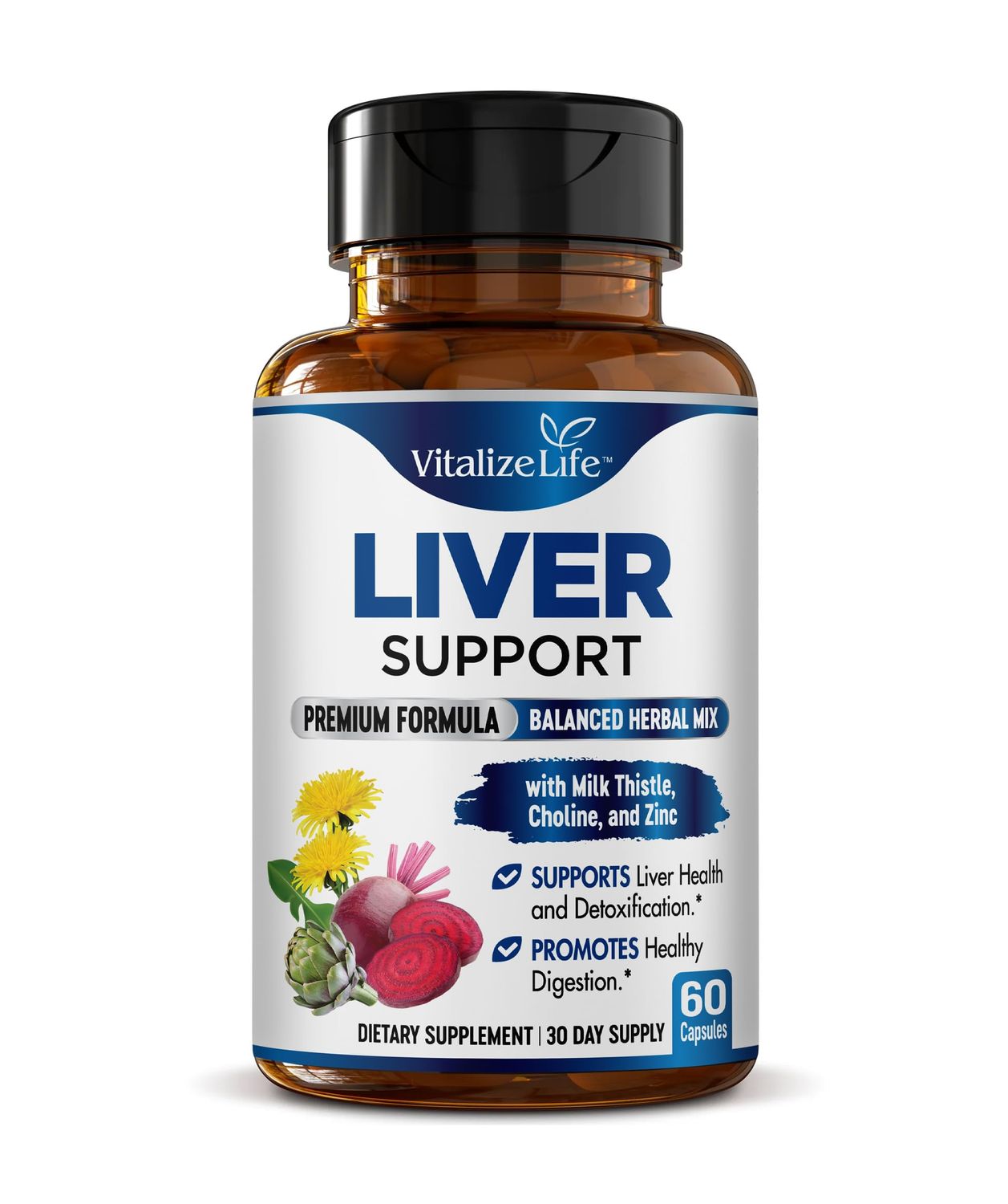 Liver Cleanse Detox &amp; Repair - Milk Thistle Supplement for Liver Health - Liver Detox and Liver Support for Men and Women - Milk Thistle Liver Detox - Liver Pills - Non-GMO, Vegan, Made in USA
