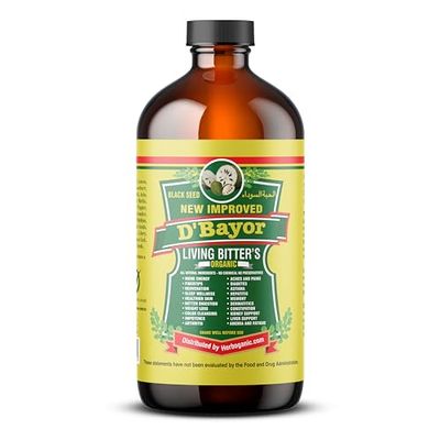 HERBOGANIC D&#39;Bayor Living Bitter 16oz - Natural Blend of Black seed, Bitter Melon, Cinnamon and Seamoss to support Immune System