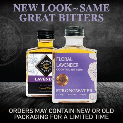 Strongwater Lavender Bitters 40 Servings - Lavender Bitters for Cocktails Made with Lavender, Chamomile, Calendula &amp; Wormwood - Pair with Gin or a Vodka Martini - 3oz, 1 Pack