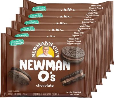 Newman&#39;s Own Newman-O&#39;s, Chocolate Creme Filled Chocolate Cookies, 13-Ounce Packages Pack of 6