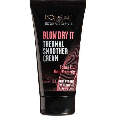 L&#39;Oreal Paris Advanced Hairstyle BLOW DRY IT Thermal Smoother Cream, 5.1 fl. oz.