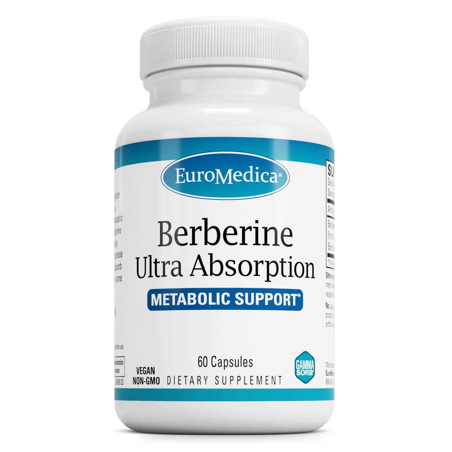 Euromedica Ultra Absorption - Brain &amp; Liver Health Support Supplement - Ultra-Absorption Support Supplement with Indian Barberry Root Extract - Vegan Capsules Aid Metabolic Health - 60 Capsules