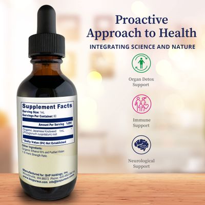 BioPure Japanese Knotweed Herbal Tincture - Potent Botanical Extract Rich in Polyphenols Including Resveratrol to Support Liver & Immune Function, Cellular Health, and Microbiome Balance - 2 fl oz