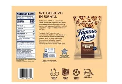 Chocolate Chip Cookies, Bite-Size, 2 oz Individual Bags - 42 - Count