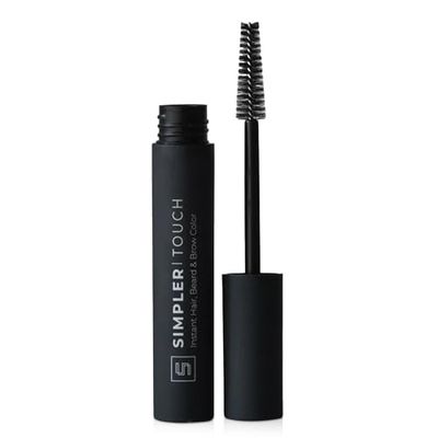 Simpler Hair Color Touch Up for Gray Hair Coverage - Waterproof Hypoallergenic Temporary Beard Dye for Men - Natural, Clean Ingredients - Reusable Instant Beard Dye for Sensitive Skin Brown Black