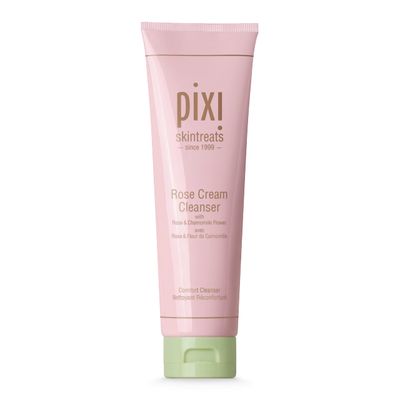 Pixi Beauty Rose Cream Cleanser 135ml Mineral Rich Soothing and Gentle Cleanser Rose Flower Oil Moisturizes Suitable For Sensitive Skin 4.57 Fl Oz