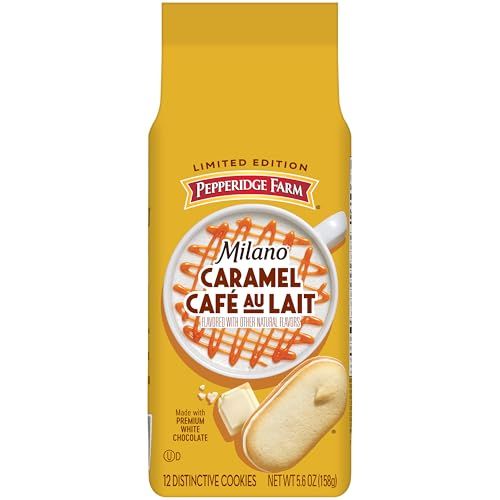 Pepperidge Farm Milano Caramel Cafe Au Lait Flavored Cookies, 5.6 Oz Bag