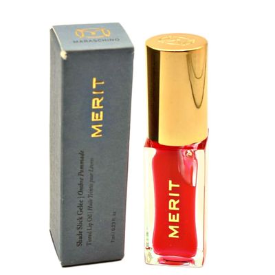 MERIT Shade Slick Gelee Sheer Tinted Lip Oil Maraschino