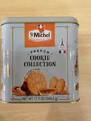 St Michel French Cookie Collection Tin Box Net Wt 17.9 oz