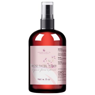 OPO Rose Water Facial Toner Spray, Natural Bulgarian Rosewater with Aloe, Tea Tree, Witch Hazel, Hydrating &amp; Rejuvenating for Face &amp; Neck, No Alcohol, Natural Face Mist 8 oz