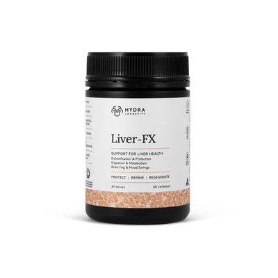 Hydra Longevity Liver-FX Liver Support Supplement with Milk Thistle, Dandelion Root, Liver Cleanse &amp; Detox Formula, Non-GMO, Vegan, 60 Capsules 30 Servings
