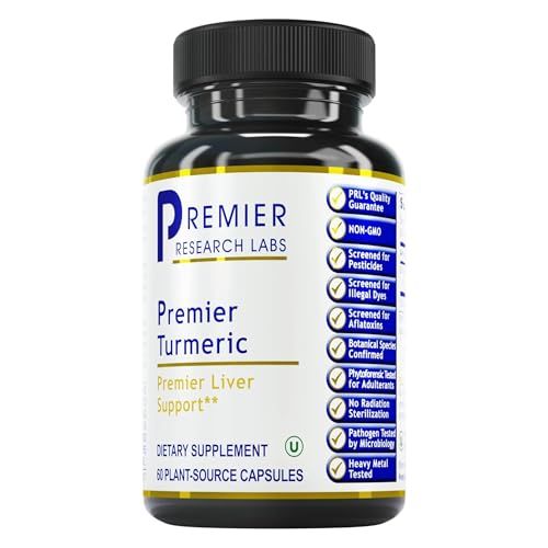 Premier Turmeric, 60 Capsules, Vegan Product - Premier Quality Turmeric for Premier Liver Support