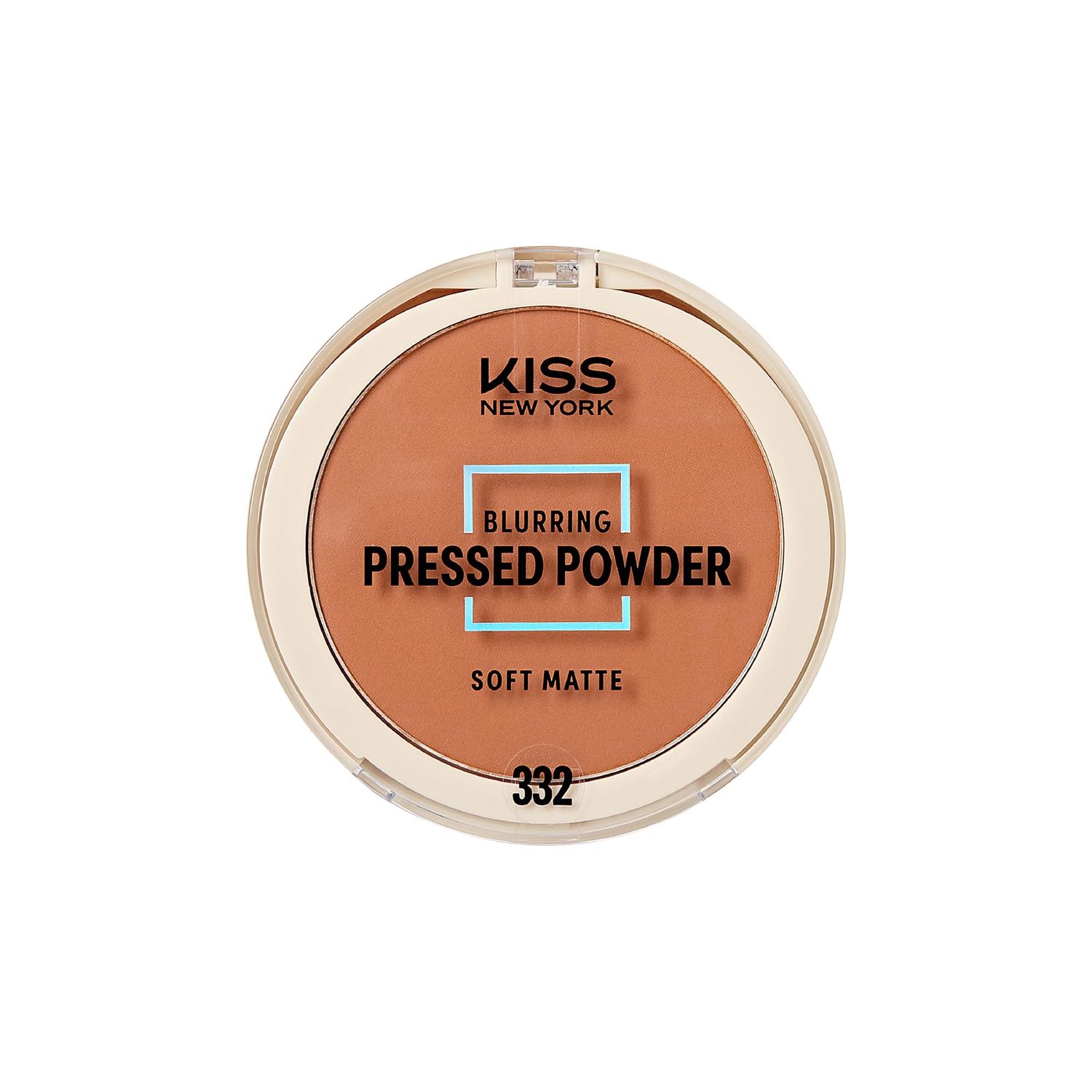 Kiss New York Soft Matte Pressed Powder, Blurring Poreless Face Powder Makeup, Medium Coverage Setting Powder Infused with Salicylic Acid &amp; Niacinamide, Clean Beauty Warm Honey, 0.28 Ounce