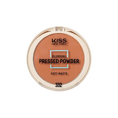 Kiss New York Soft Matte Pressed Powder, Blurring Poreless Face Powder Makeup, Medium Coverage Setting Powder Infused with Salicylic Acid &amp; Niacinamide, Clean Beauty Warm Honey, 0.28 Ounce