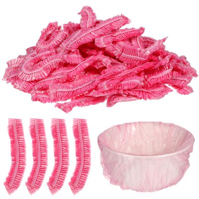 Baluue Pink Disposable Pedicure Bowl Liners, 300pcs PE Wash Basin Wrapping Bags for Salon, Spa, Home Use, Fits 9.84inch Diameter Basins