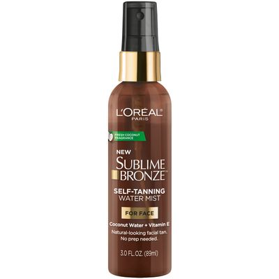 L&#39;Oreal Paris Sublime Bronze Self Tanning Facial Mist, Water-Based Formula, Coconut Water &amp; Vitamin E, 3 fl. Oz