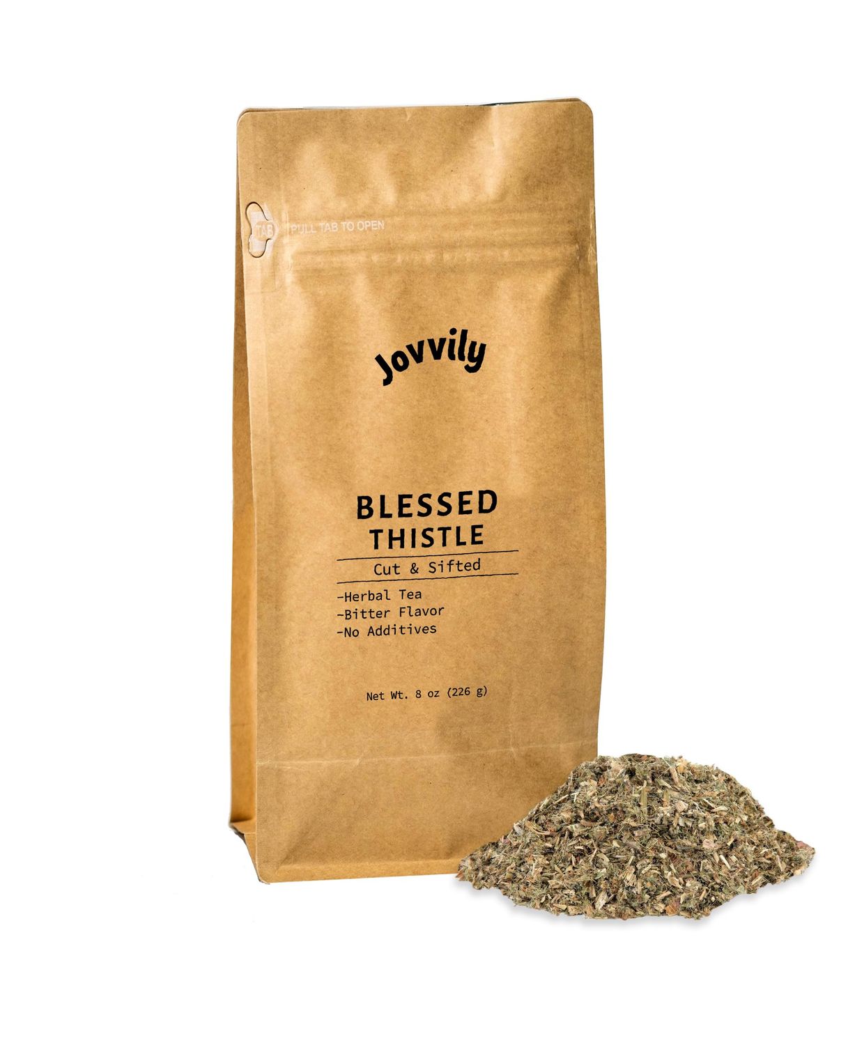 Jovvily Blessed Thistle Herb, 8 oz, Herbal Tea, Cut &amp; Sifted