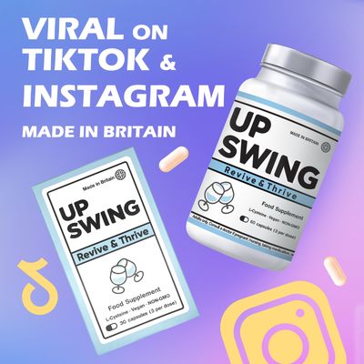 Upswing Pre &amp; Post Drinking Supplement, Liver Support for Better Mornings, Party Recovery &amp; Prevention Pills with L-Cysteine HCL, Vitamin Bs, Amino Acid- 30 Starter Pack