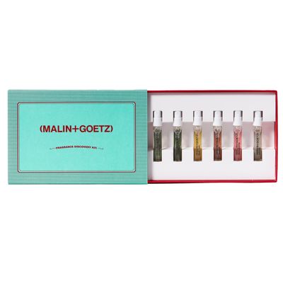 Malin Goetz Fragrance Discovery Kit Holiday Edition - Multi-Fragrance Perfume Gift Set, Holiday Stocking Stuffer Fragrances for Men &amp; Women, Perfume Sample Set for Christmas, Birthday, Gift Baskets