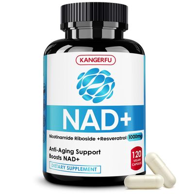 KANGERFU NAD Supplement, Liposomal NAD Supplement with Resveratrol, Nicotinamide Riboside Resveratrol 1000mg,NAD Plus NMN Alternative,Anti-Aging Support,-120 Capsules