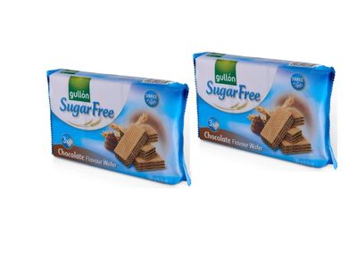 Gullon Sugar Free Wafers Chocolate 180g - Pack of 2