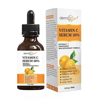 DERMAXGEN 30 Vitamin C Serum for Face, Hyaluronic Acid Vitamin B3 E Jojoba Aloe Vera- Natural &amp; Organic Anti Wrinkle &amp; Skin Rejuvenator Moisturizer Vitamin C for All Skin - 1 FL OZ