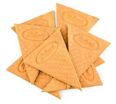 Roland Foods French Eventails, 45 Degree Fan Wafers, Sourced in the USA, 60-Ounce Tin